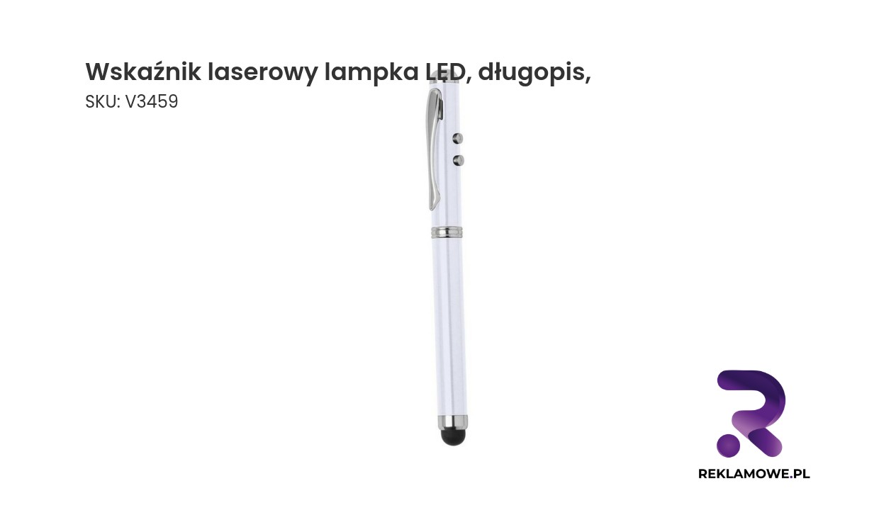 Wskaźnik laserowy z lampką LED i funkcją długopisu