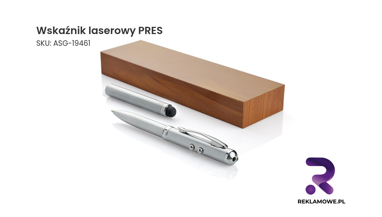 Wskaźnik laserowy PRES na tle neutralnym