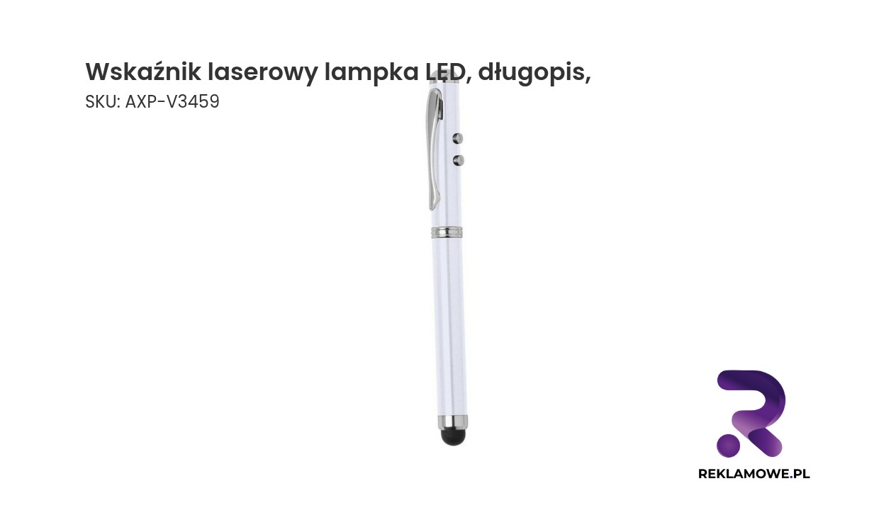 Wskaźnik laserowy z lampką LED i funkcją długopisu